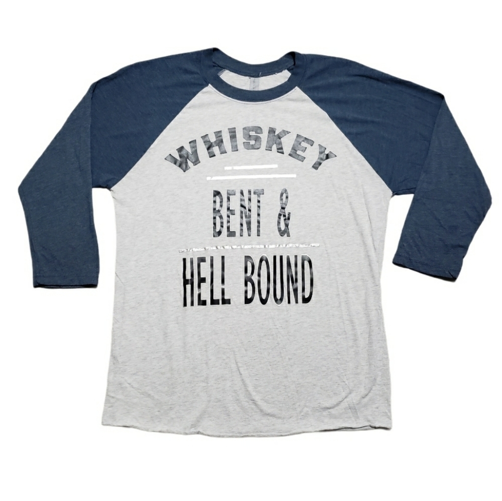 Next level apparel whiskey bent & hell bound